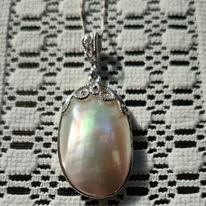 Mother Of Pearl Pendant Necklace